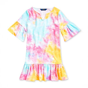 NWT Polo Ralph Lauren Girls Tie-Dye Terry Cover-Up Beach $59 - Size 7 (S)